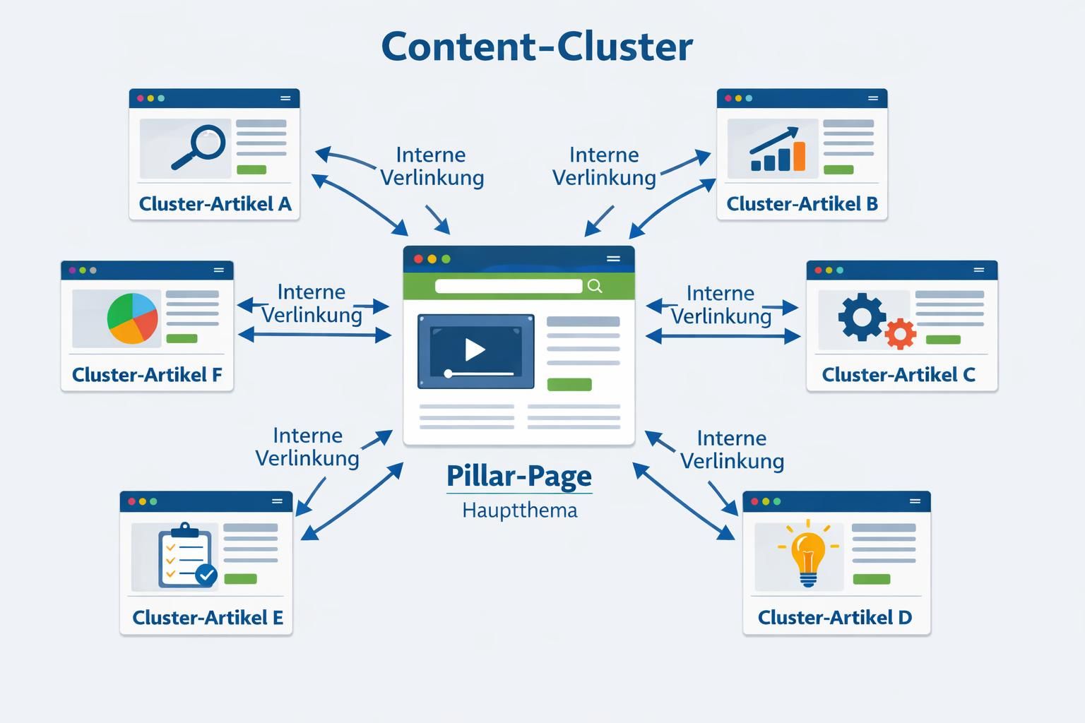 erfahren sie, wie sie ein content-cluster effektiv strukturieren, um die maximale sichtbarkeit ihrer inhalte zu erreichen und ihr seo-ranking zu verbessern.